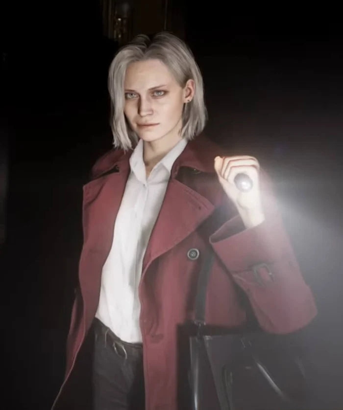 Hollywood Jackets Alyssa Ashcroft Resident Evil: Requiem 2026 Red Trench Coat