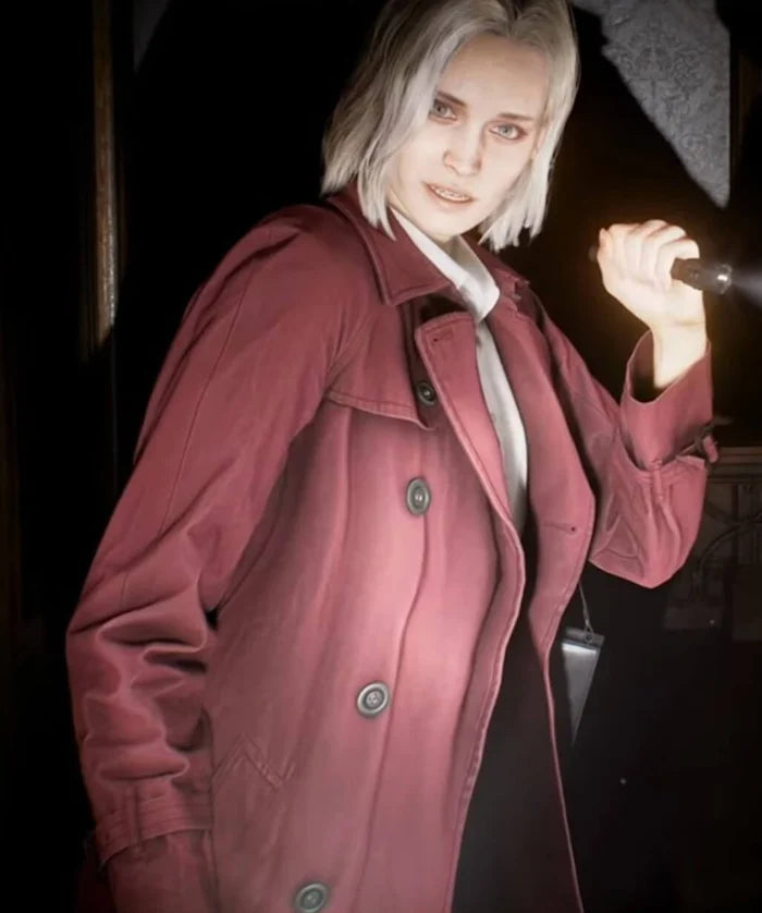 Hollywood Jackets Alyssa Ashcroft Resident Evil: Requiem 2026 Red Trench Coat