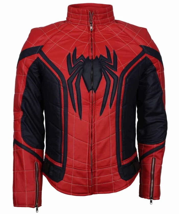 Andrew Garfield Inspired Spider-Man Style Jacket – Premium Faux Leather Superhero Jackett