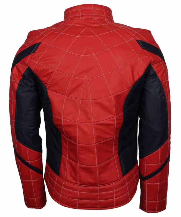 Andrew Garfield Inspired Spider-Man Style Jacket – Premium Faux Leather Superhero Jackett