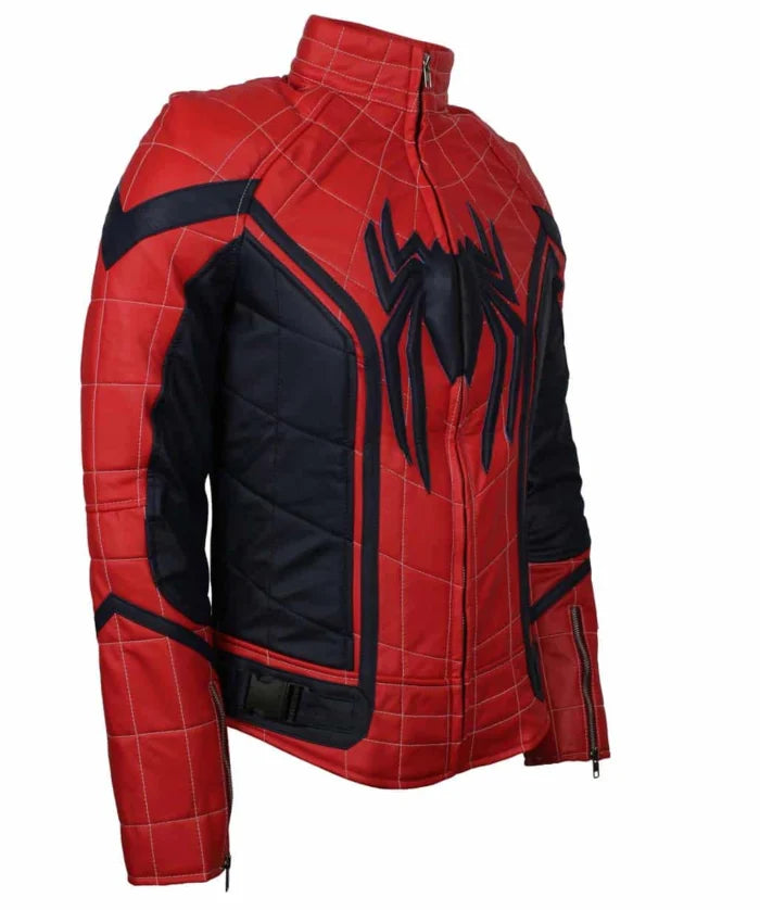 Andrew Garfield Inspired Spider-Man Style Jacket – Premium Faux Leather Superhero Jackett