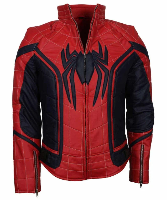 Andrew Garfield Inspired Spider-Man Style Jacket – Premium Faux Leather Superhero Jackett