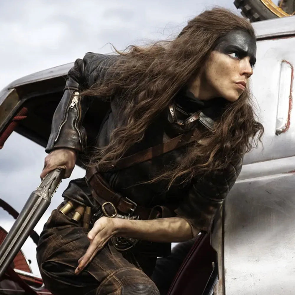 Hollywood Jackets Anya Taylor-Joy Furiosa: A Mad Max Saga Biker Leather Jacket
