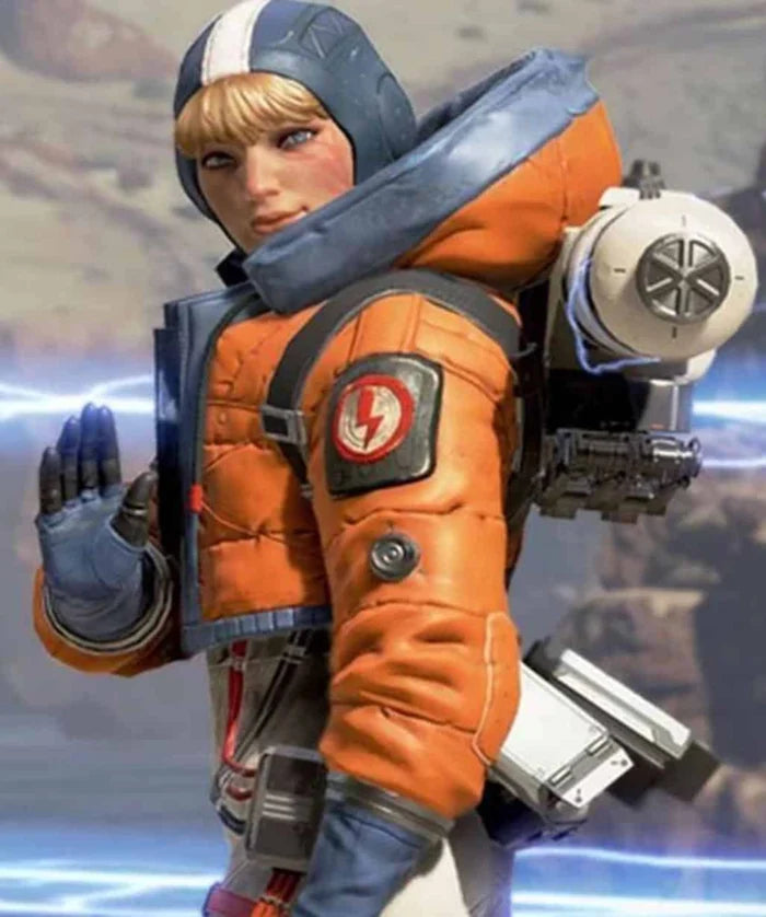 Wattson Hooded Jacket Costume – Apex Legends Inspired Faux Leather Jacket