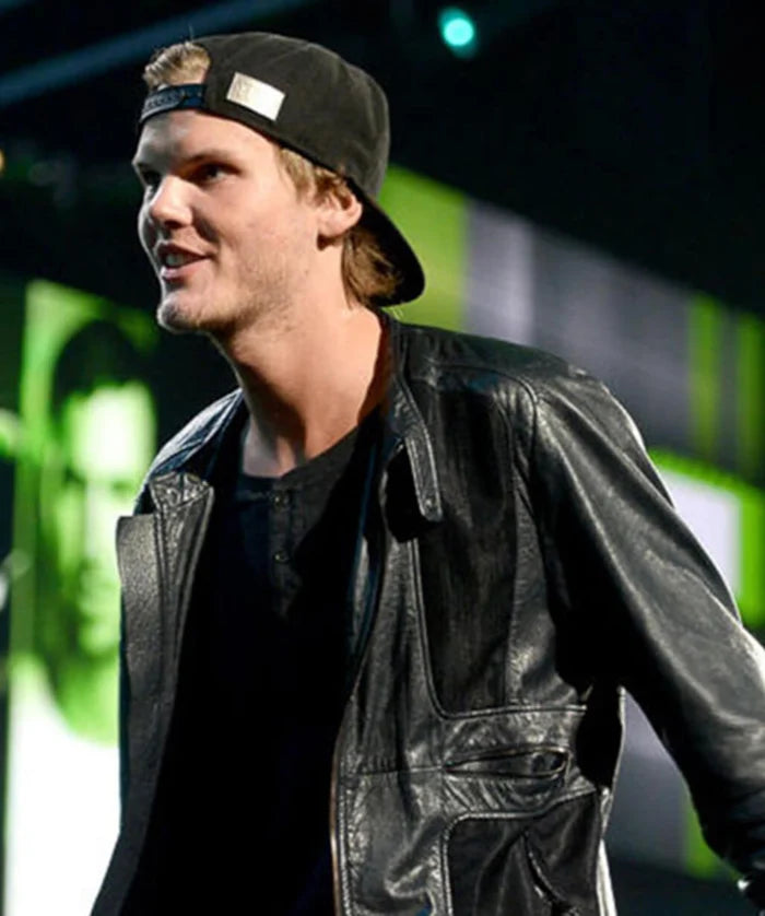 Avicii The American Music Awards Black Leather Jacket