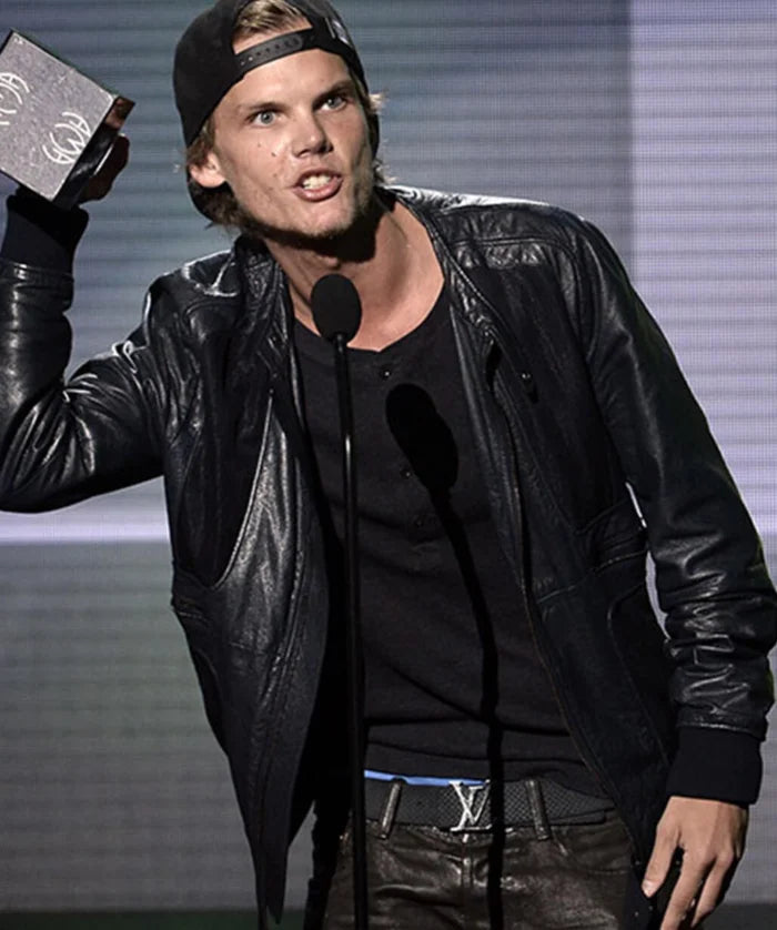 Avicii The American Music Awards Black Leather Jacket
