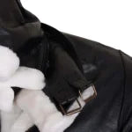 Men’s Fur Lined B3 Bomber Black Leather Jacket