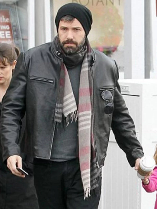 Hollywood Jackets Ben Affleck Black Leather Jacket