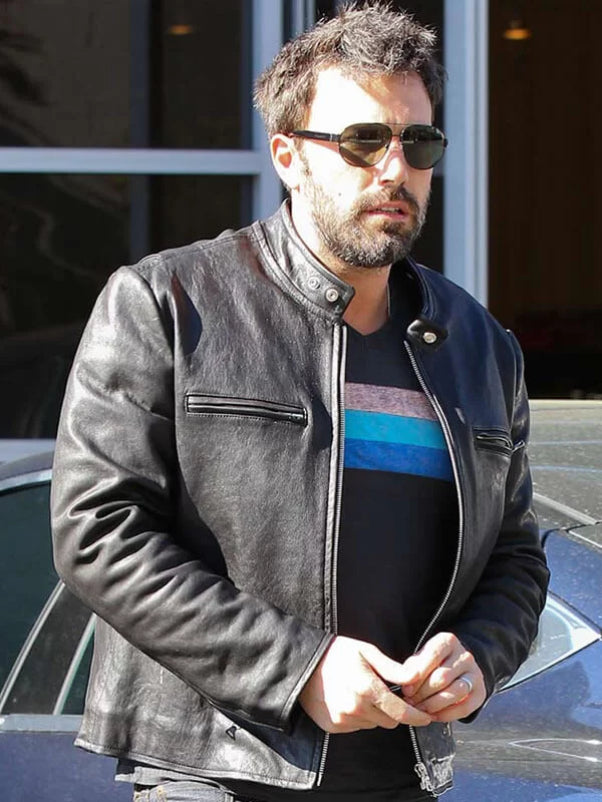 Hollywood Jackets Ben Affleck Black Leather Jacket