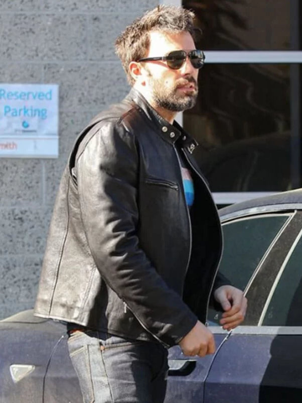 Hollywood Jackets Ben Affleck Black Leather Jacket