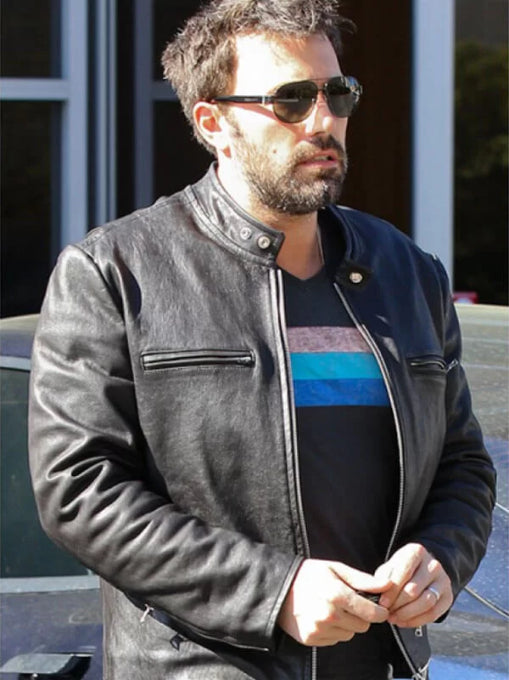 Hollywood Jackets Ben Affleck Black Leather Jacket