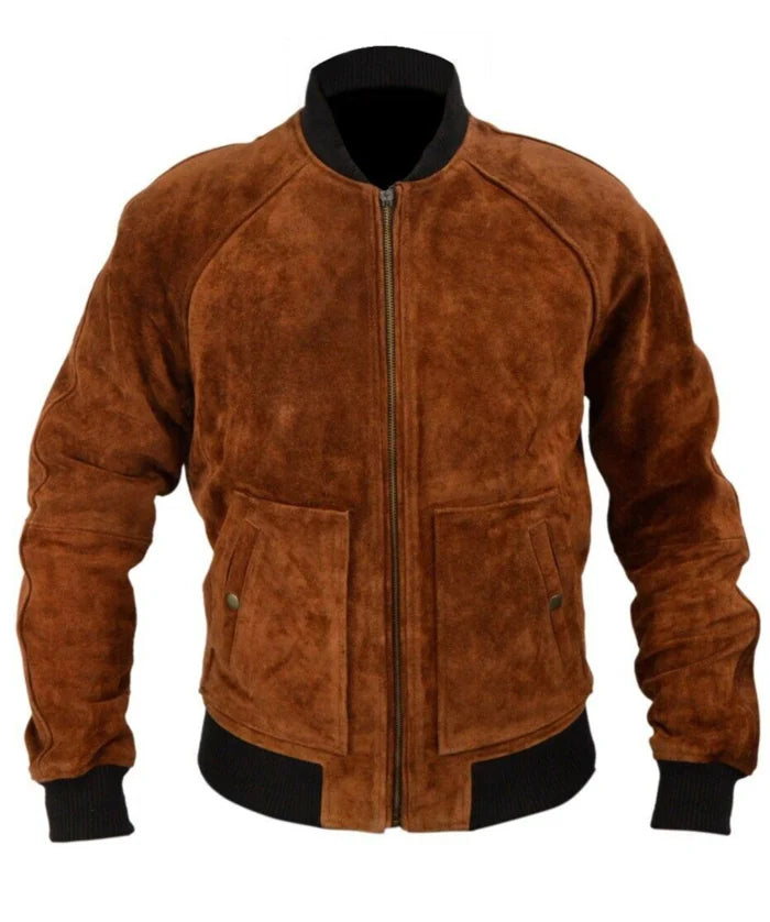 Brown Suede Leather Jacket Inspired by Bradley Cooper