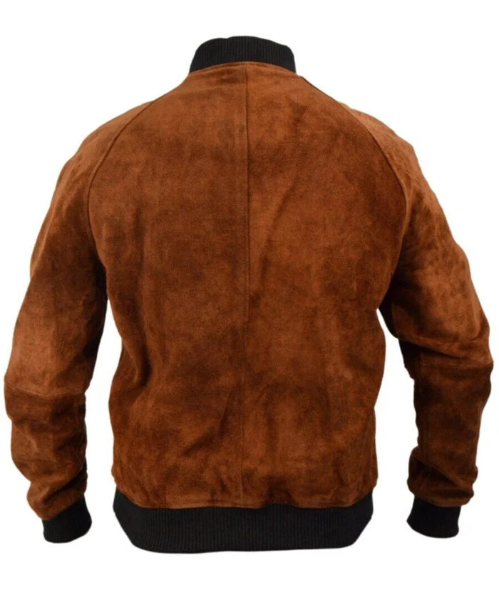 Brown Suede Leather Jacket Inspired by Bradley Cooper