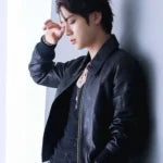 BTS Jin Black Leather Jacket