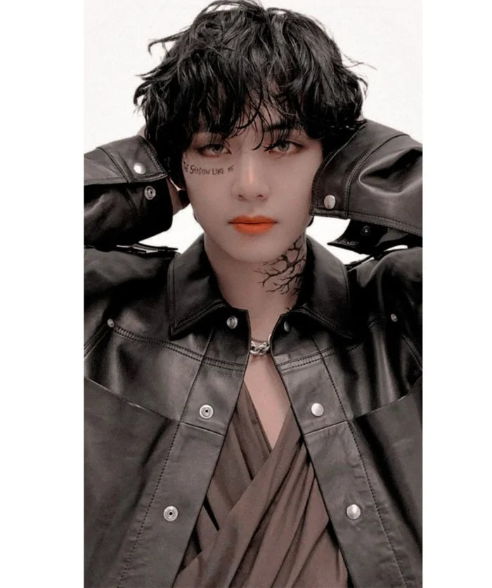 Hollywood Jackets BTS Kim Taehyung Black Leather Jacket