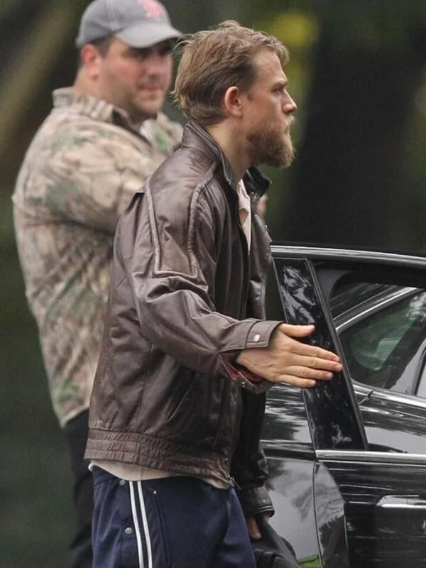 Hollywood Jackets Jungleland Charlie Hunnam Dark Brown Leather Jacket