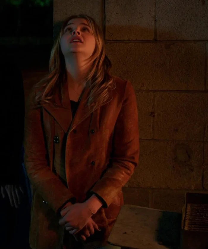 Chloë Grace Moretz Annika Laggies Brown Suede Coat