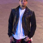 Chris Brown Black Leather Jacket