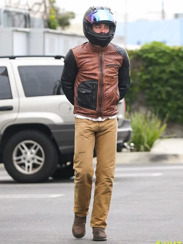 Hollywood Jackets Chris Pine Biker Leather Jacket