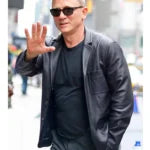 Daniel Craig Black Leather Blazer