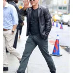 Daniel Craig Black Leather Blazer