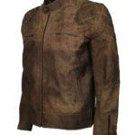 Men’s Distressed Brown Vintage Leather Jacket