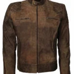 Men’s Distressed Brown Vintage Leather Jacket