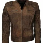 Men’s Distressed Brown Vintage Leather Jacket