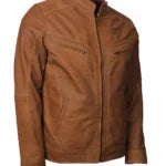 Dorus Men Tan Suede Leather Jacket
