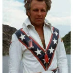 Evel Knievel White Biker Leather Jacket