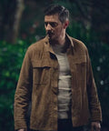 Fool Me Once S1 Joe Stern Brown Suede Leather Jacket