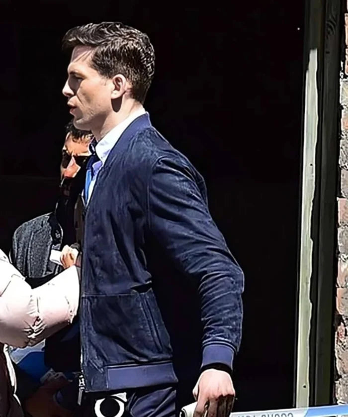 Fool Me Once Inspired Blue Suede Leather Jacket