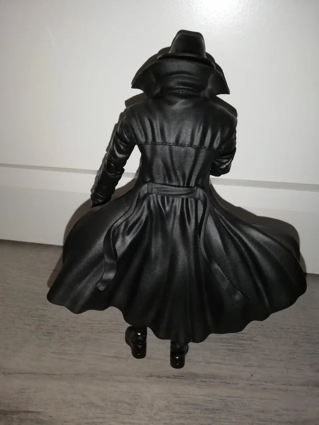 Spider Noir Leather Coat – Men’s Premium Black Trench Style Coat