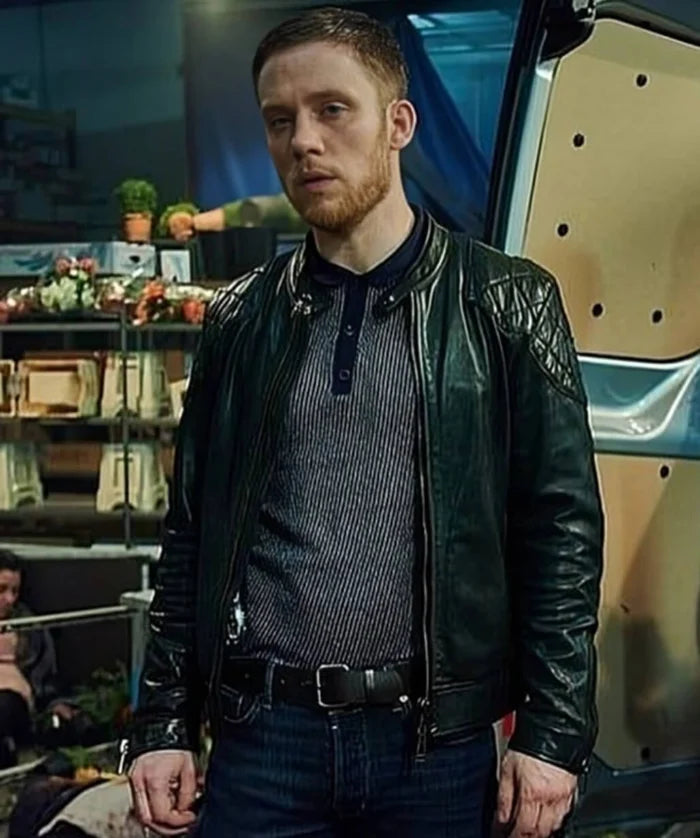 Sean Wallace Black Quilted Leather Jacket – Gangs of London Inspired