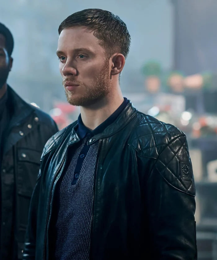 Sean Wallace Black Quilted Leather Jacket – Gangs of London Inspired