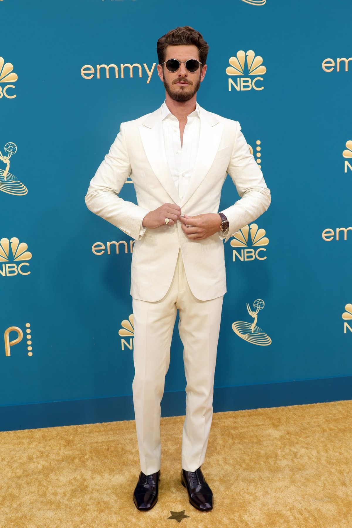 Hollywood Jackets Andrew Garfield 2022 Emmys White 2 Piece Tuxedo Suit Men’s