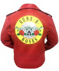 Guns N’ Roses Inspired Red Leather Jacket