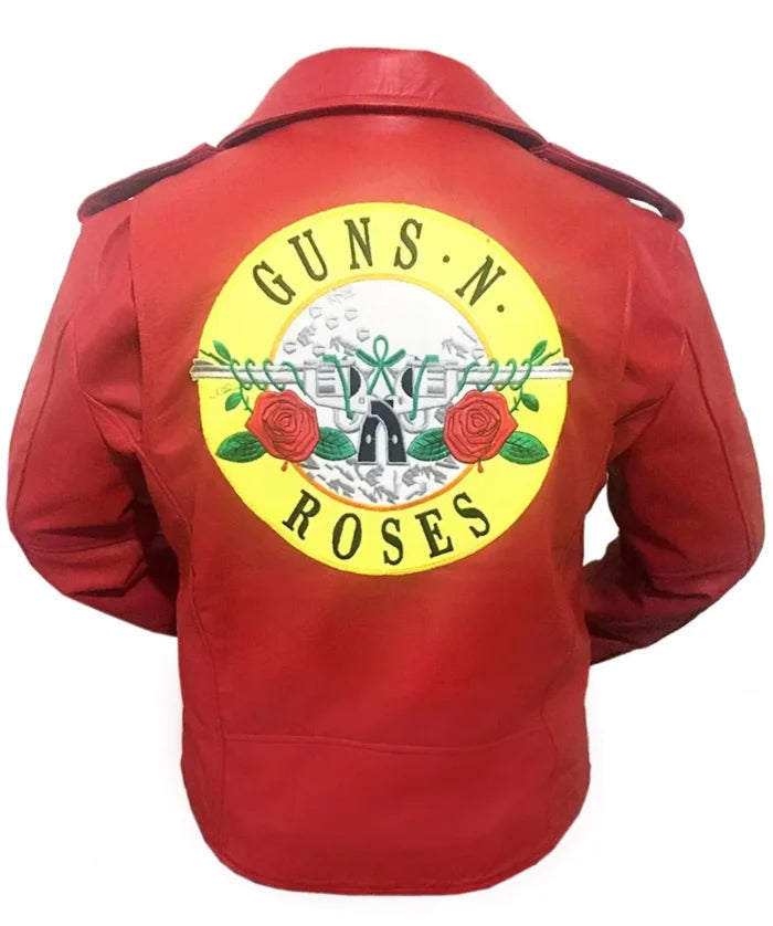 Guns N’ Roses Inspired Red Leather Jacket