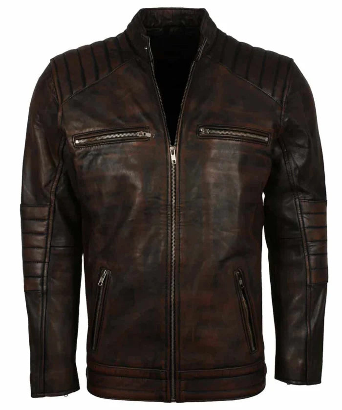 Haemon Inspired Brown Biker Leather Jacket
