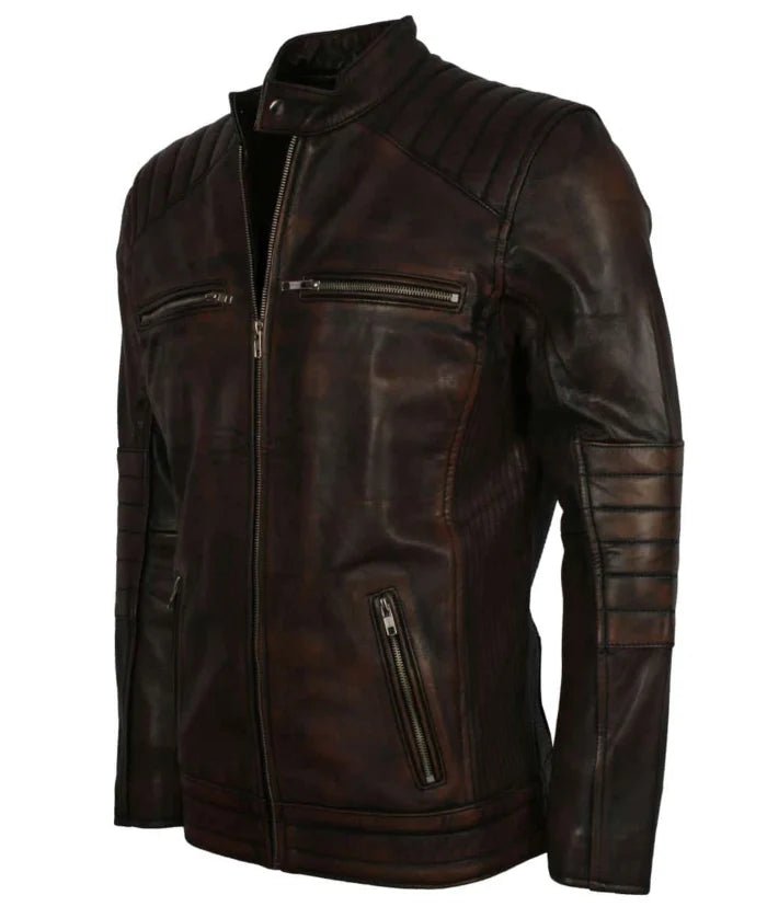 Haemon Inspired Brown Biker Leather Jacket