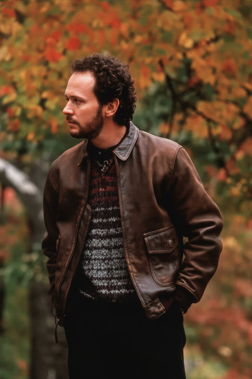 Hollywood Jackets Harry Burns When Harry Met Sally Brown Leather Jacket