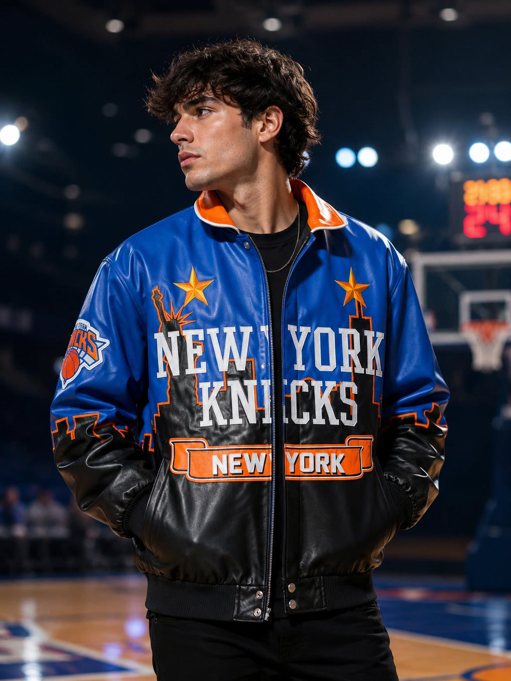 Jeff Hamilton New York Knicks Vintage Leather Jacket | Hollywood Jackets