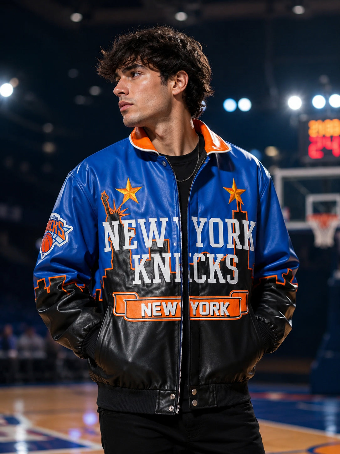 Jeff Hamilton New York Knicks Vintage Leather Jacket | Hollywood Jackets