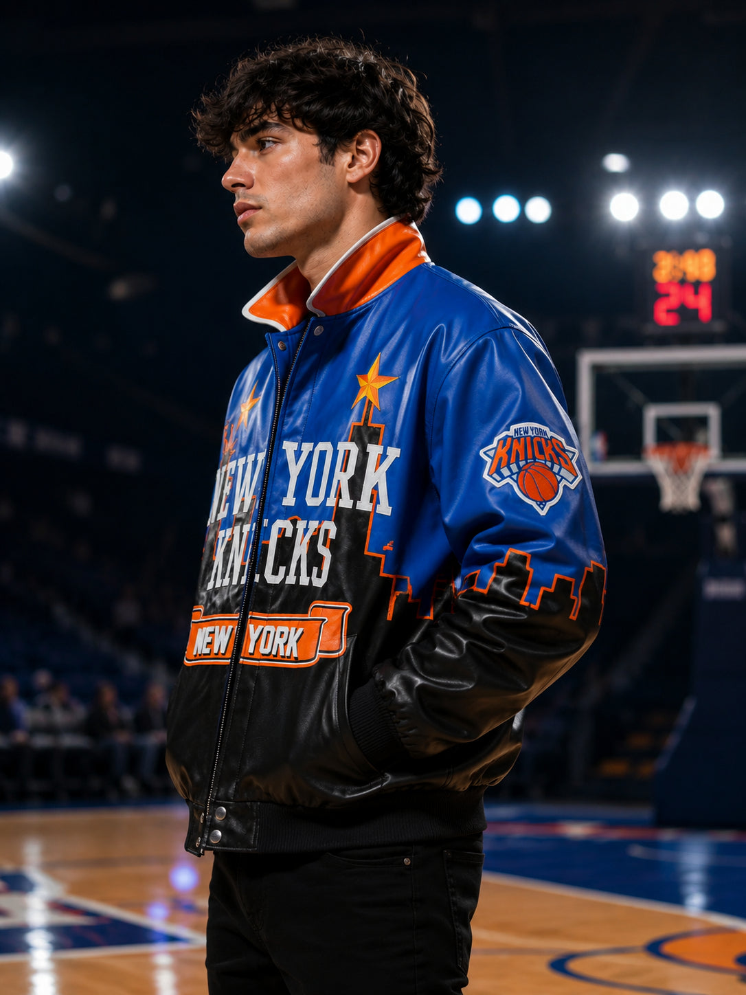 Jeff Hamilton New York Knicks Vintage Leather Jacket | Hollywood Jackets