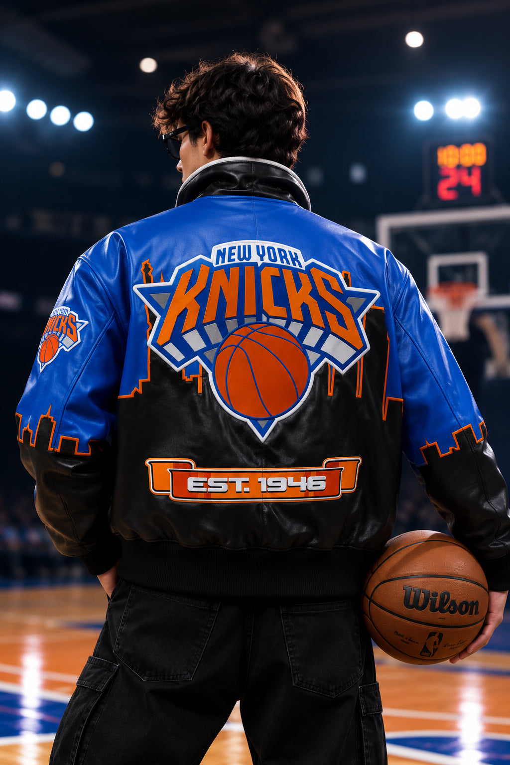 Jeff Hamilton New York Knicks Vintage Leather Jacket | Hollywood Jackets