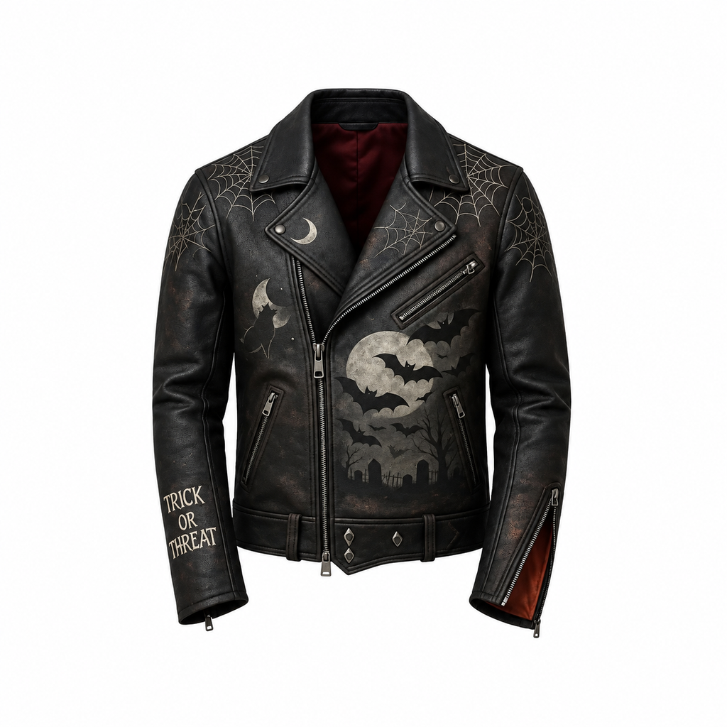 Trick or Treat Halloween Leather Jacket