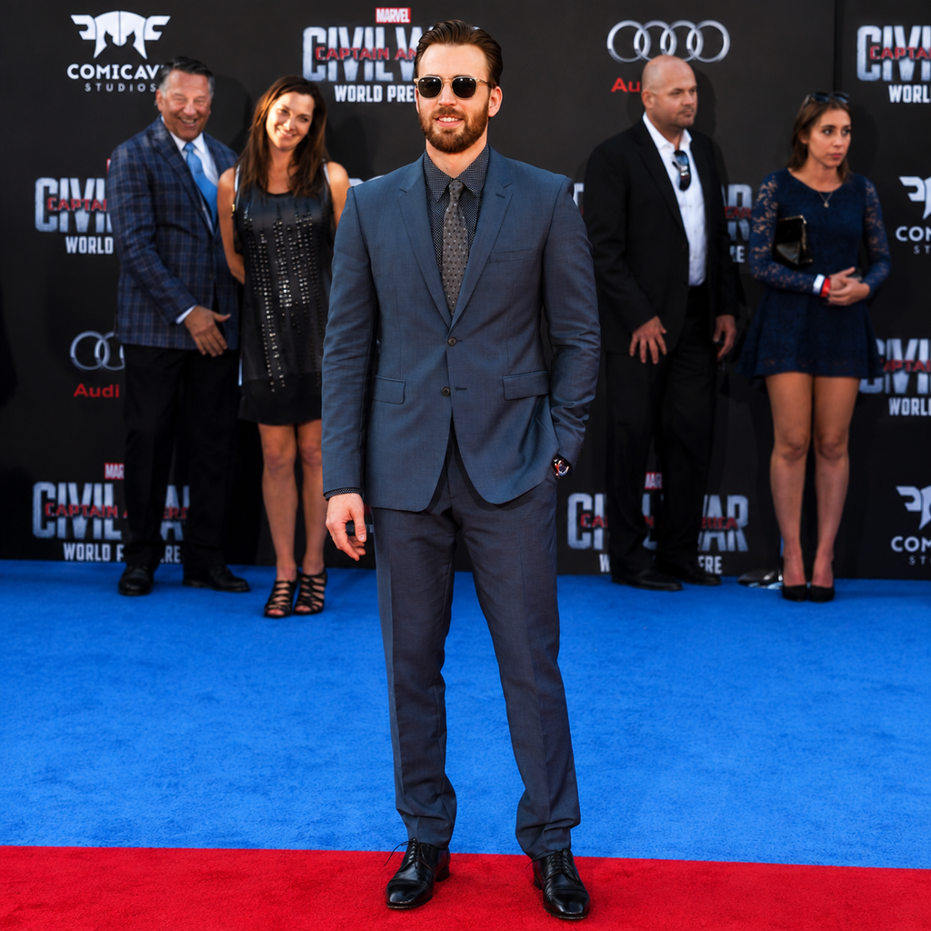 Ryan Reynolds Men’s Blue Classic 2 Piece Suit
