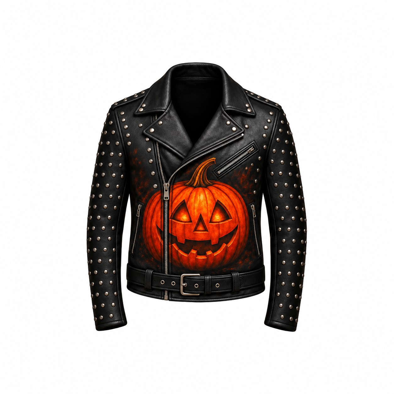 Halloween Pumpkin Leather Jacket Limited Edition
