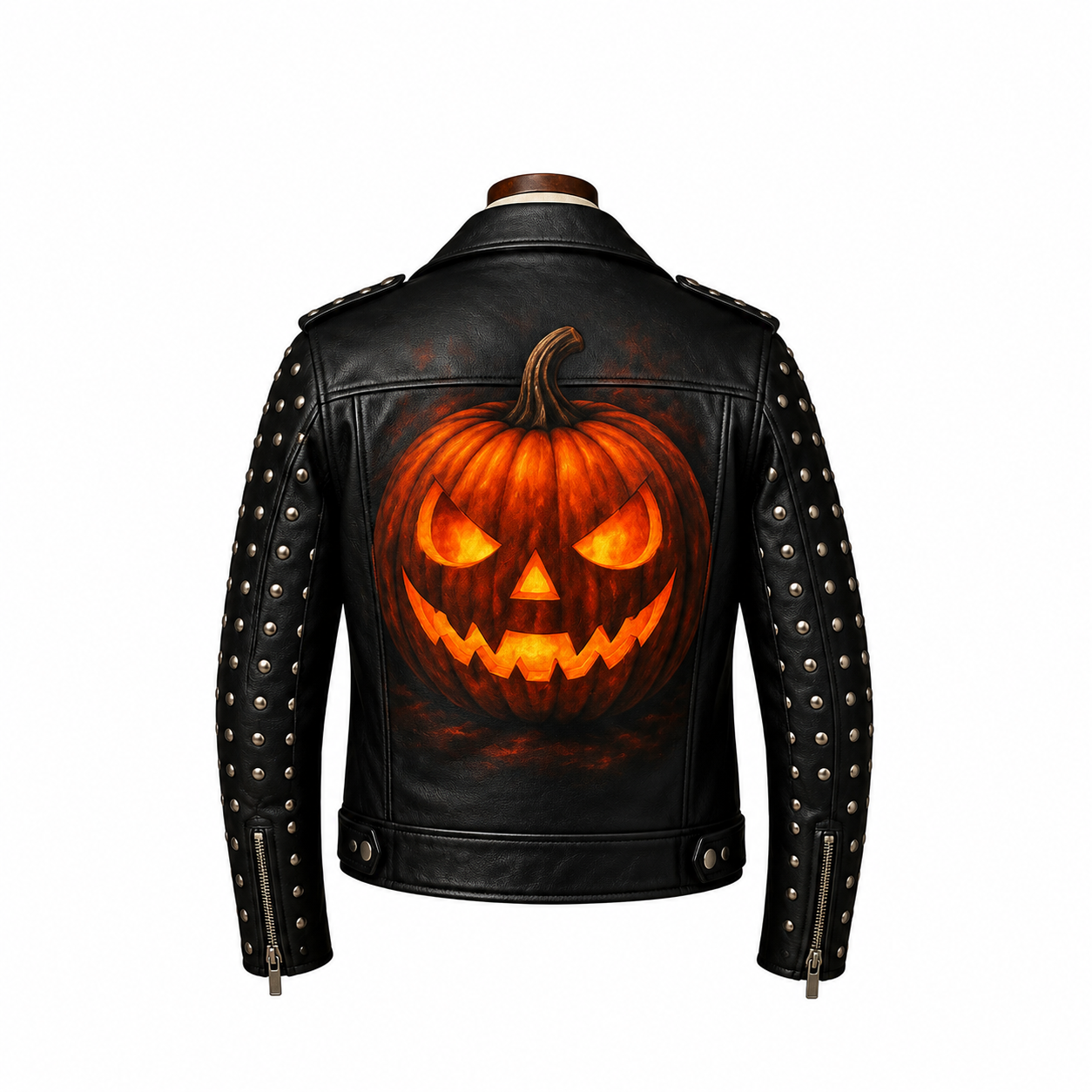 Halloween Pumpkin Leather Jacket Limited Edition