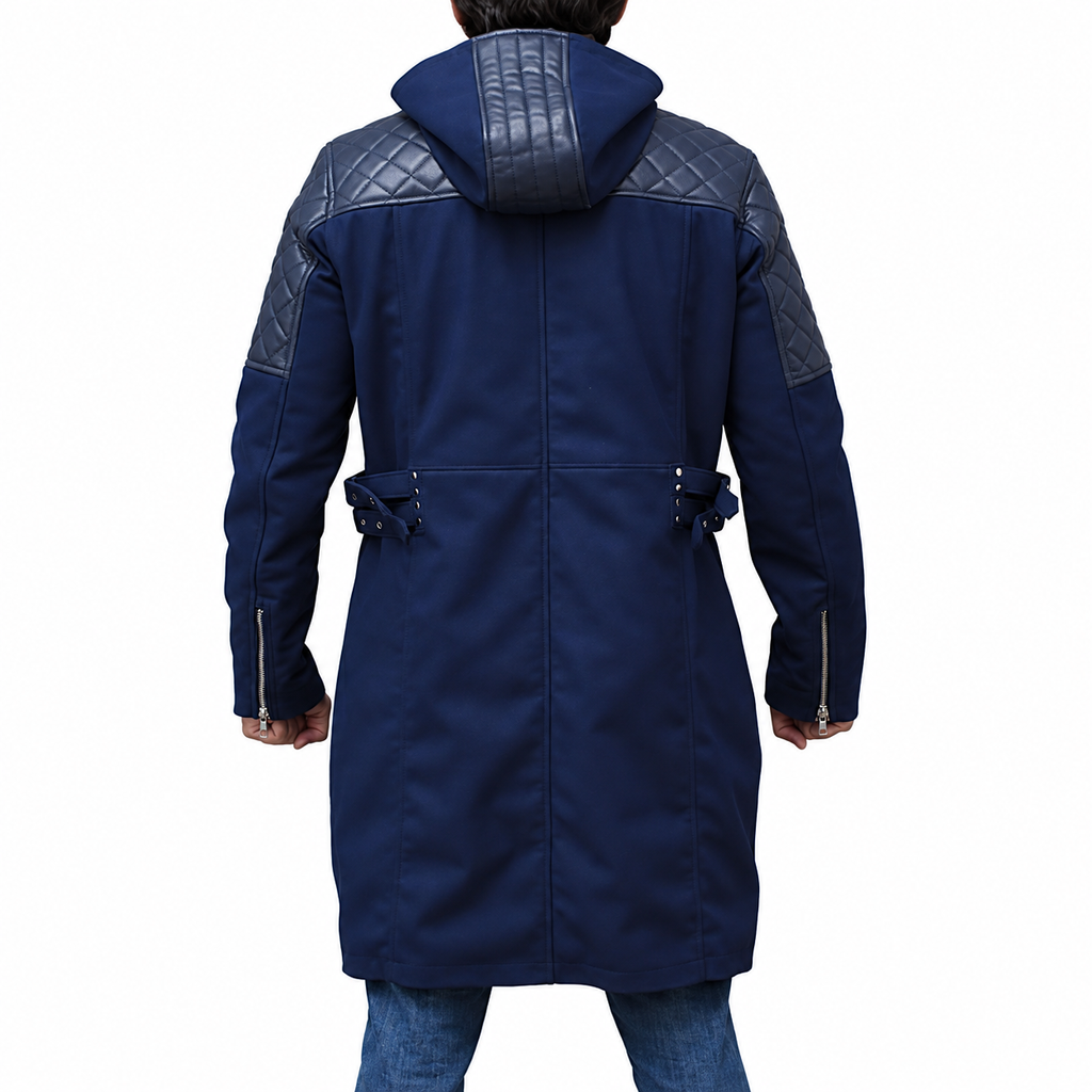 Devil May Cry 5 with this Blue Nero Coat with Hood | Hollywood Jacket